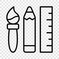 stationery supplies, paper, paper goods, office supplies icon svg