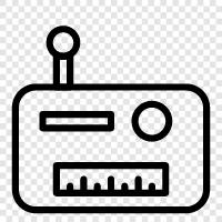 stations, music, shortwave, frequencies icon svg