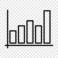 statistical graph, data visualization, pie chart, line chart icon svg