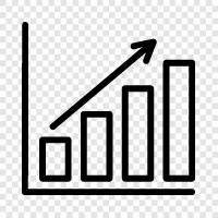 statistics, estimation, regression, correlation icon svg