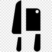 steak knives, kitchen knives, butcher knives, sharpener icon svg