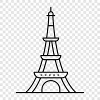 steel, Paris, France, architecture icon svg