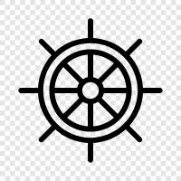 steering, steering wheel, ship steering wheel, wheel icon svg