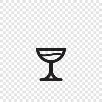 stemless wineglass, wine goblet, wine cup, wine fl icon svg