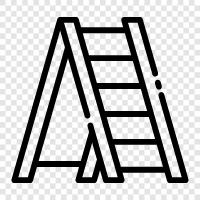 step ladder, portable step ladder, wood step ladder, metal step ladder icon svg