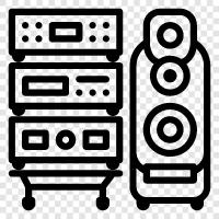 stereo headphones, stereo microphone, stereo cable, stereo speakers for computer icon svg