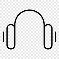 stereo headphones, overthe-ear headphones, inear headphones, Headphones icon svg