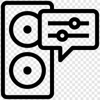 stereo headphones, stereo speakers, stereo sound, stereo equipment icon svg