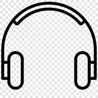 stereo headphones, headphones for music, over the ear headphones, closed headphones icon svg