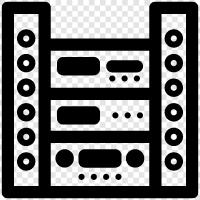 stereo, audio, amplifier, receiver icon svg