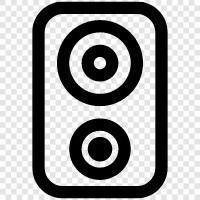 stereo speakers, stereo pictures, stereo headphones, stereo cassette icon svg