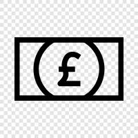 Sterling, British pound, currency, money icon svg