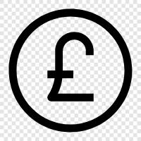 sterling, pound, currency, British icon svg