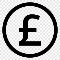 sterling, British pound, pound sterling exchange rate, pound sterling history icon svg