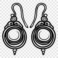 Sterling Silber Ohrringe, Hoop Ohrringe, Ohrringe für Frauen, Gestüt symbol
