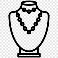 sterling silver, custom, handcrafted, necklace icon svg