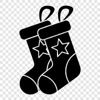 чулок, рождественский подарок, рождественские носки Значок svg