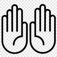 Hand Geste, Hand Geste Signal, Stopp Signal, Hand Geste Signale symbol
