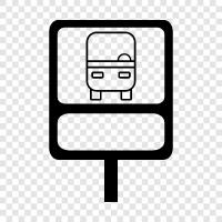 stop, transit, public transportation, bus icon svg