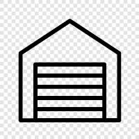 storage, sheds, workshop, carport icon svg