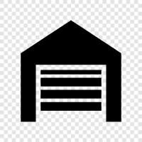 storage, sheds, tools, car icon svg