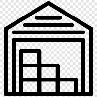 storage, shipping, distribution, receiving icon svg