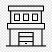 storage, sheds, car, truck icon svg