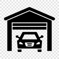 storage, workshop, car, parking icon svg