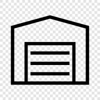 Storage, Shed, Workshop, Vehicle icon svg