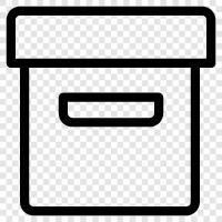 storage containers, storage bins, storage baskets, storage containers for laundry icon svg