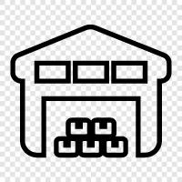 storage, storage facility, storage unit, storage space icon svg