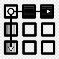 storage, data, column, table icon svg