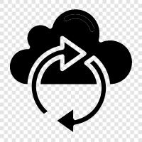 storage, data, backup, synchronization icon svg