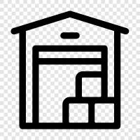 storage, workshop, car, truck icon svg