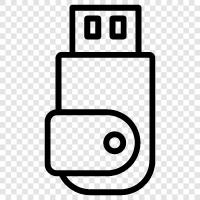 storage, portable, USB, thumb drive icon svg