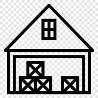 storage, storage facility, storage area, storage building icon svg