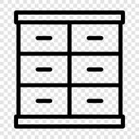 storage, storage solutions, dresser, bedroom icon svg