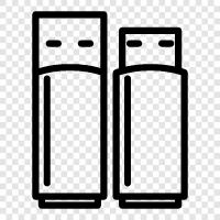 хранение, жесткий диск, USB, флешка Значок svg