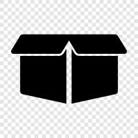 Lagerung, Karton, Versand, Versandbehälter symbol
