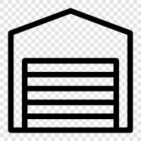 storage, workshop, tools, car icon svg