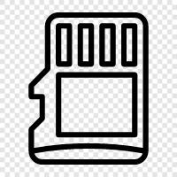 storage, memory, storage capacity, read speeds icon svg