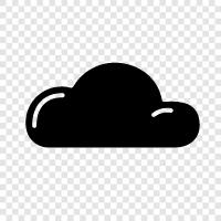 Хранение, хранение облаков, вычисление облаков, облако Значок svg