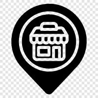 store addresses, store hours, store locations, store location icon svg