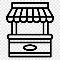 store, shop, stand, display symbol