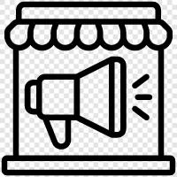 store marketing, retail marketing, store design, merchandising icon svg