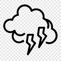 storm, weather, lightning, rain icon svg