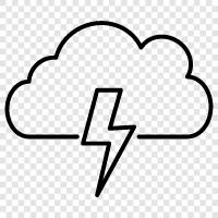 storm, weather, lightening, rain icon svg