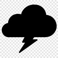 storm, rain, lightning, thunder icon svg