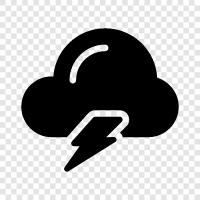 Sturm, Blitz, Regen, Tornado symbol