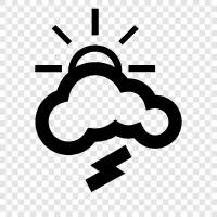 storm, weather, lightning, rain icon svg